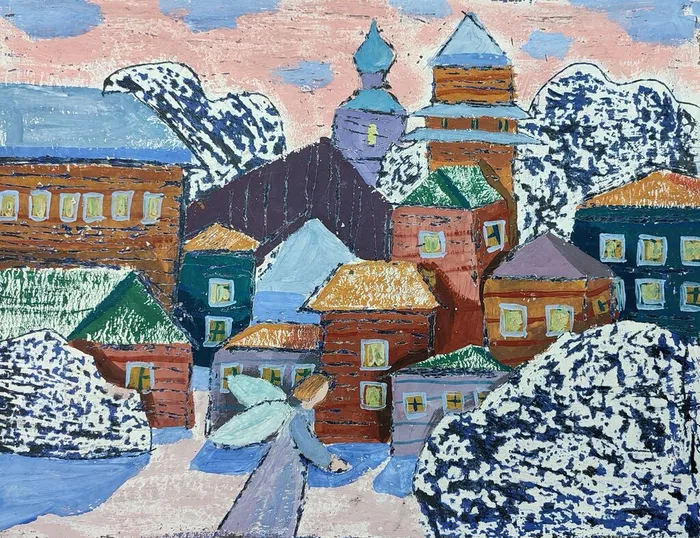 Кисельникова Кира, 10 лет, Перед Рождеством, преподаватель Домашонкина М.В., МБУДО ДХШ Весна г.Бердск