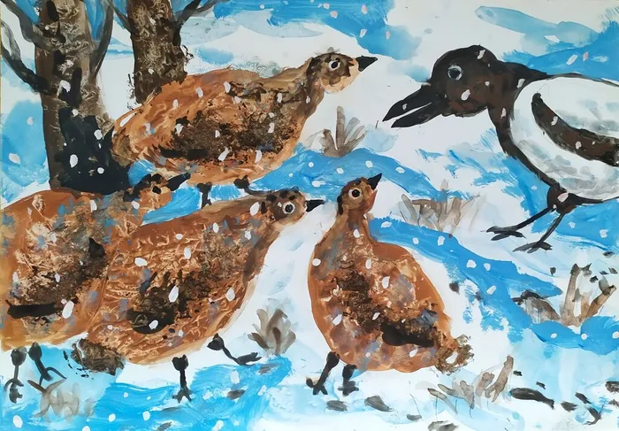 Захарова Дарья, 11 лет, Сорока белобока, пр.Домашонкина М.В., МБУДО ДХШ Весна г.Бердск