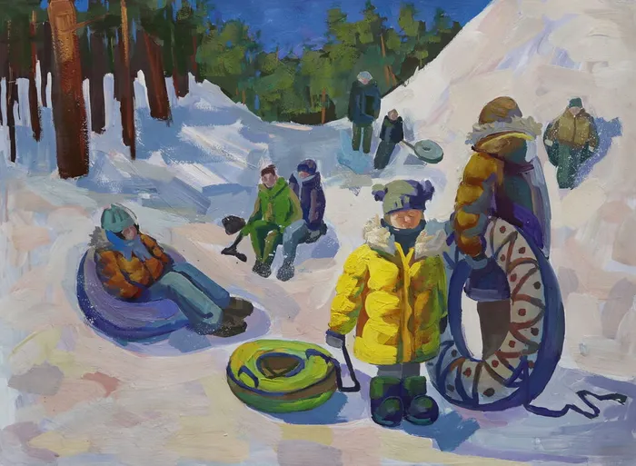 35 Попова Мария, 15 лет, Зимние забавы, преподаватель Денисов А.О., МБУДО ДХШ Весна г.Бердск