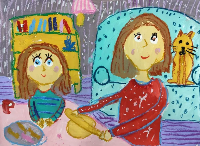 Чернышова Вера, 7 лет, Готовим пирог, пр.Тыщенко Е.С., МБУДО ДХШ Весна г.Бердск