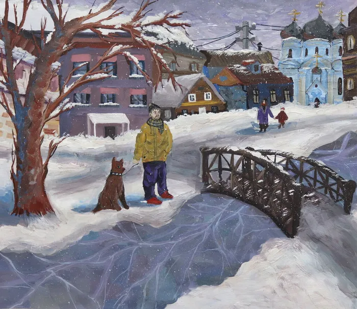 31 Карцева Полина, 14 лет, Снежный вечер,  преподаватель Домашонкина Е.И., МБУДО ДХШ Весна г.Бердск